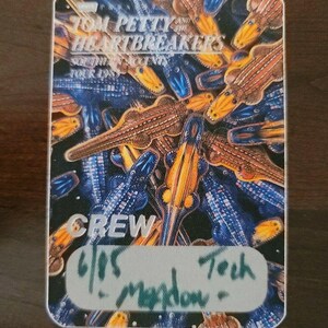 Tom Petty 1985, Crew Access Backstage Pass Konzertkarte