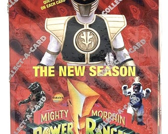 1994 Collect-A-Card Mighty Morphin' Power Rangers White Ranger Subset Retail Box (36 Packs) Sealed
