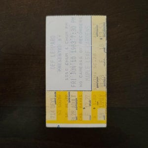 Def Leppard 1983 Toronto Maple Leaf Gardens Original Konzertkarte Stummel