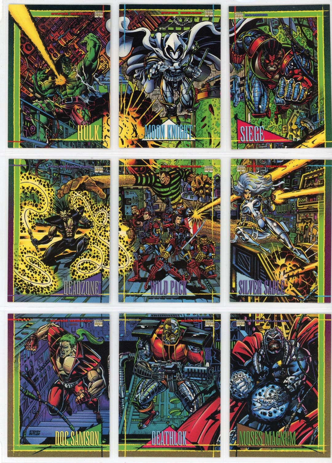 1993 Skybox Marvel Universe IV Complete Trading Card Set (180