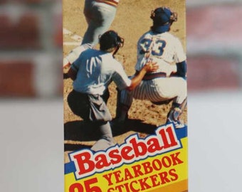 1984 Topps Baseball Card Yearbook Sticker Hanger Box (35 Stickers)