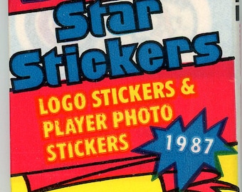 1987 Fleer Baseball Star Stickers Wax Pack (6 Stickers)