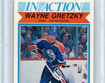 1982/83 OPC O-Pee-Chee Wayne Gretzky In Action Graded Card #107 BGS 9.5