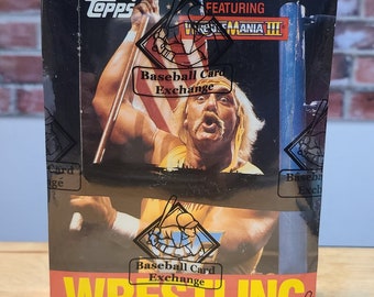 1987 Topps WWF Wrestlemania III Wrestling Cards Wax Box (36 Packs) BBCE Authenticated