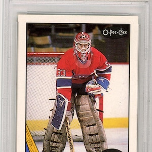 1987 O-Pee-Chee OPC Patrick Roy Graded 2nd Year Card PSA 8