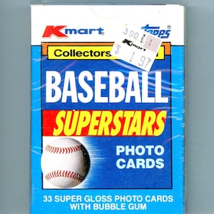 Edizione da collezione Topps Kmart MLB Baseball Superstars del 1990, set completo (33 carte) sigillato