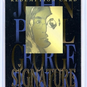 Carte échangeable 1996 Sports Time The Beatles John Lennon Signature Series