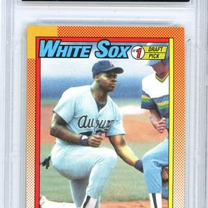 1990 Topps Frank Thomas Graded Rookie Baseball Card #414 GMA 8.5