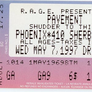 Straßenpflaster Vintage Konzertkarte Phoenix Concert Theater (Toronto, 1997)