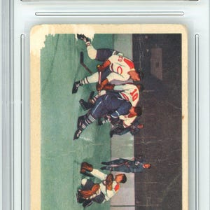1959 Parkhurst Canadiens On Guard Graded Card #1 GMA 1