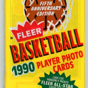 1990 Fleer NBA Basketball Trading Card Wax Pack (15 Karten)