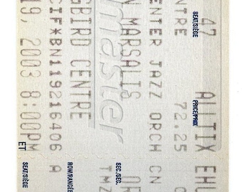 Wynton Marsalis Ticket Stub Hummingbird Centre (Toronto, 2003)
