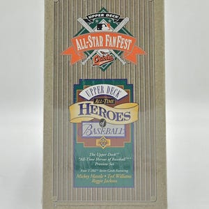 Juego de preestreno de los Héroes del Béisbol de Todos los Tiempos de Upper Deck de 1993 (4 tarjetas) sellado
