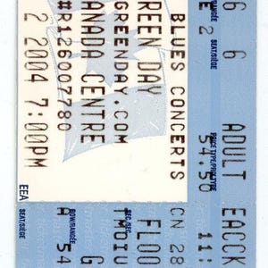 Green Day Konzertkarte Stub Air Canada Center (Toronto, 2004)