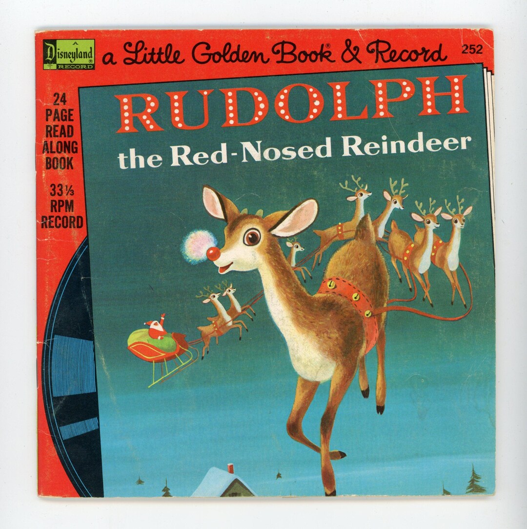 1978 Disneyland Vista Records Rudolph the Red-nosed Reindeer 33RPM 7 ...