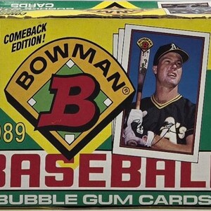 Scatola di cera per carte da baseball Bowman del 1989 (36 confezioni)