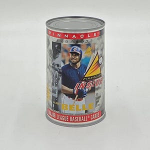 Lata coleccionable de tarjetas de béisbol Pinnacle Inside MLB de 1997 (10 tarjetas) Albert Belle