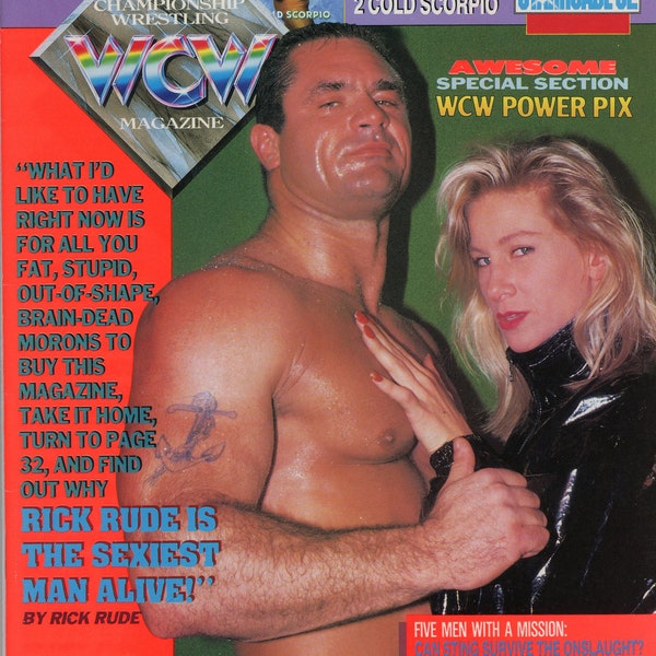 Original WCW Wrestling Magazine (April, 1993) Rick Rude