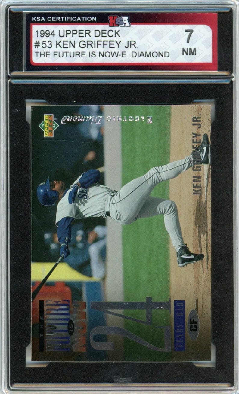 Karta baseballowa Upper Deck Ken Griffey Jr. Electric Diamond Graded z 1994 r. nr 53 KSA 7 zdjęcie 1