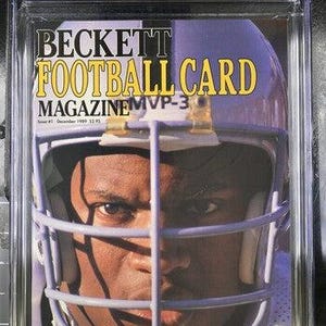 Revista de tarjetas de fútbol Beckett n.° 1, revista clasificada (diciembre de 1989), CGC 9.4, portada de Bo Jackson