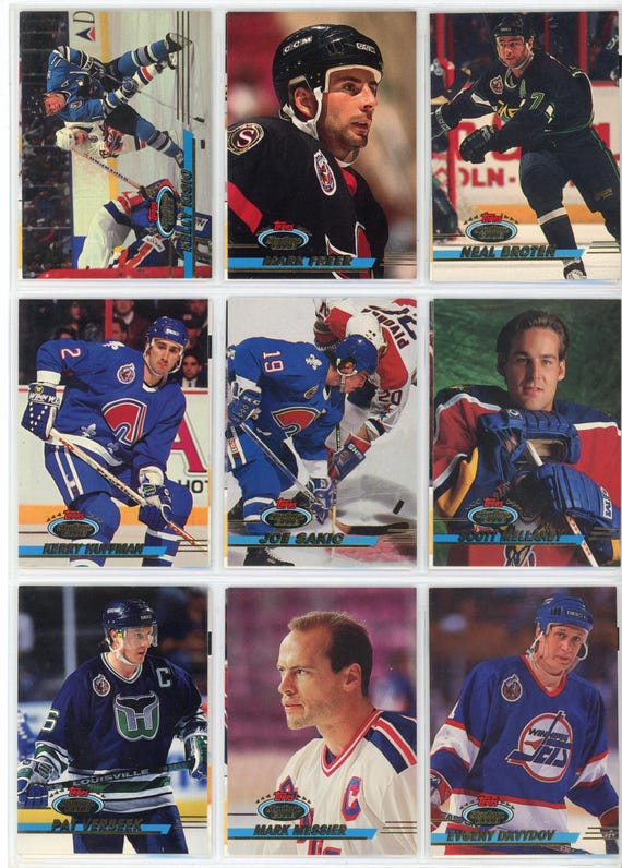 1993/94 Topps Stadium Club NHL Hockey Complete Set (500 Cards) - Etsy