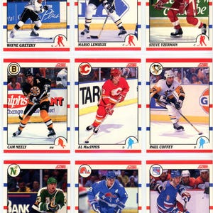 Juego de cartas de hockey canadiense Score 1990/91 con bonificación (598 cartas) bilingüe