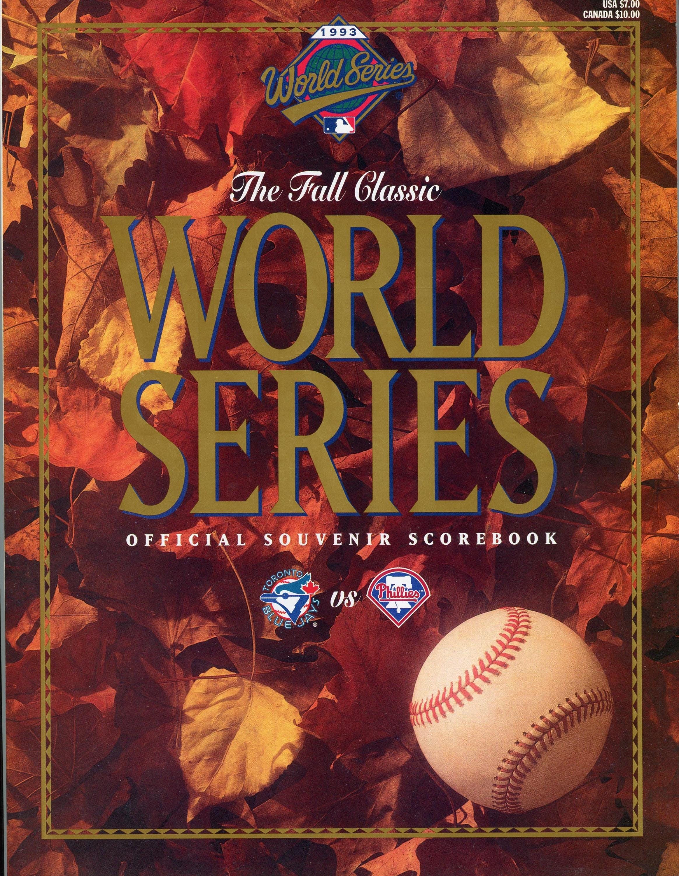 1993 MLB World Series Fall Classic Vintage Official Souvenir