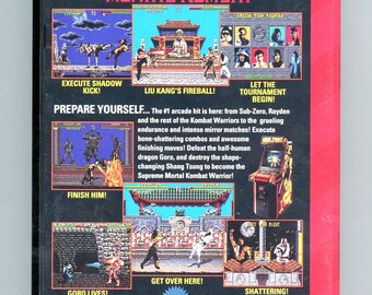 1992 Mortal Kombat Sega Genesis Video Game Cartridge Complete in