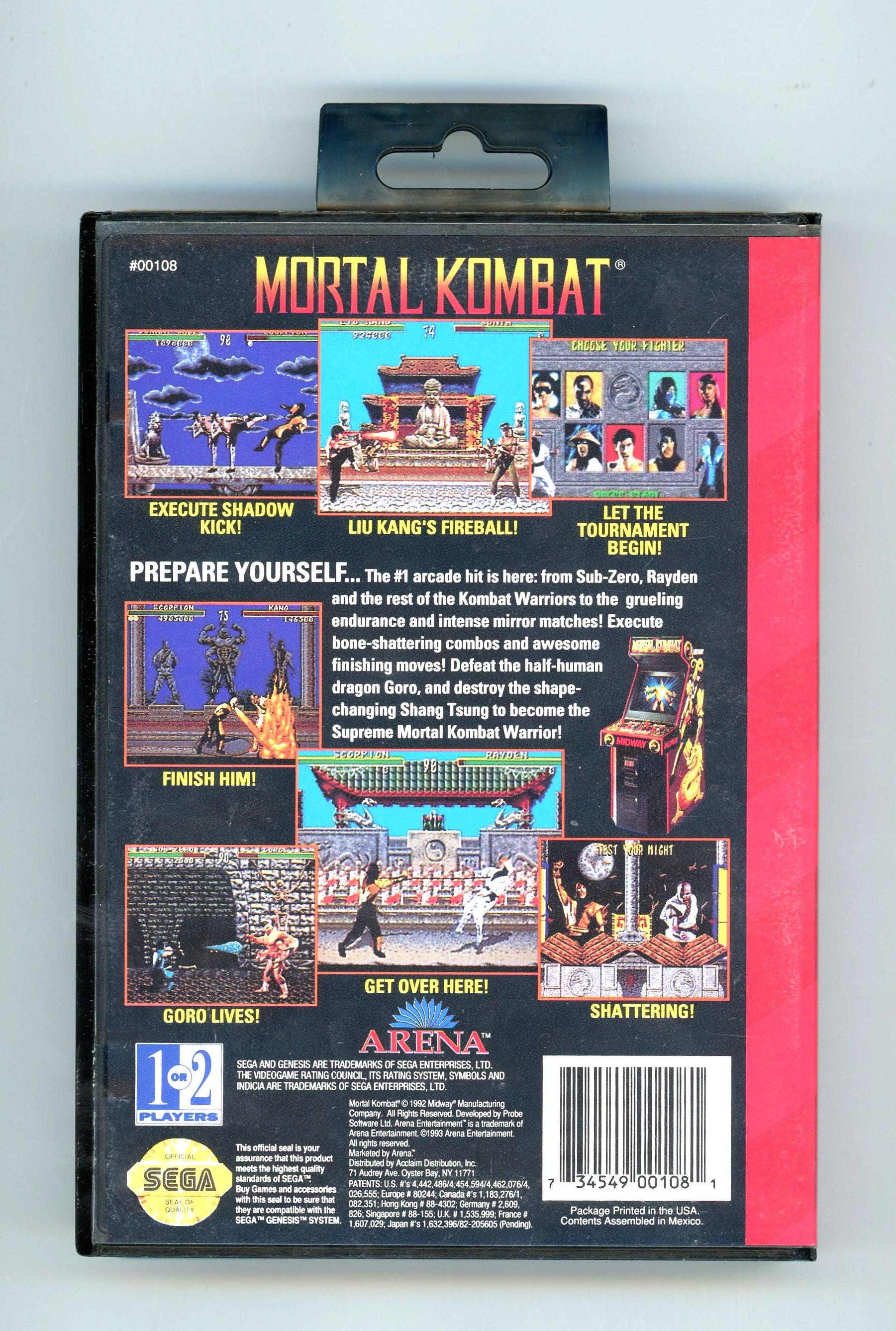 Mortal Kombat Kanzenban Sur Mega-CD - NTSC-Japon COMPLET (Spin Card) - Bon état
