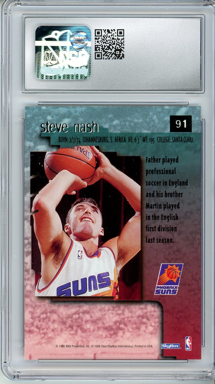 Steve Nash 1997 Skybox Rookie Card
