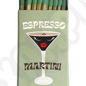 Espresso Martini Matchbook Print - Bar Cart, Kitchen Decor, Wall Art
