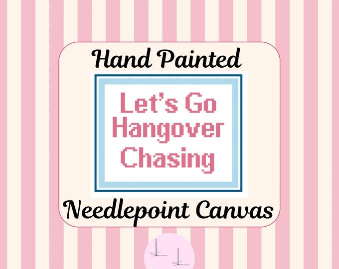 Let’s Go Hangover Chasing, Coming Up Roses, Harry Styles KATTDO Inspired Hand-Painted Beginner Friendly Needlepoint Canvas