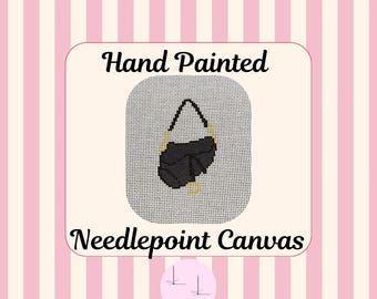 Bolso bandolera de diseño con diseño de tapicería de lona bordada a mano y 18 mallas.