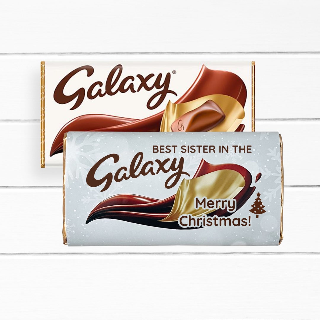 CHRISTMAS Personalised Galaxy Chocolate Christmas Card Etsy