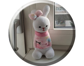 Lapin chaussette, peluches, lapin chaussette