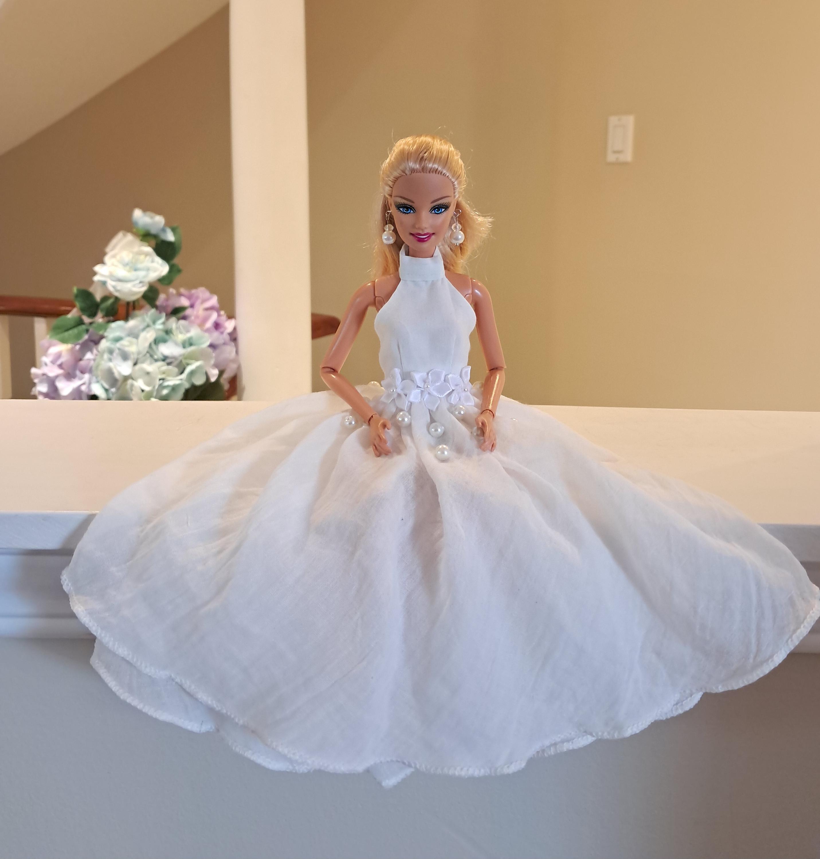 Ball Gown Barbie Doll Dress Online Buy Multicoloured Dolls, Doll