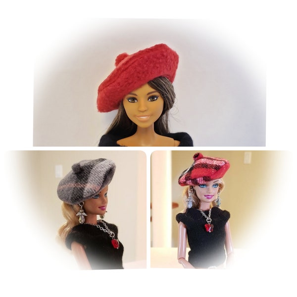 Beret for dolls(made of fleece)