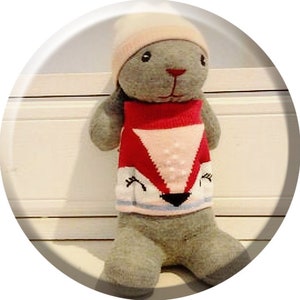 Sock bunny in fox sweater