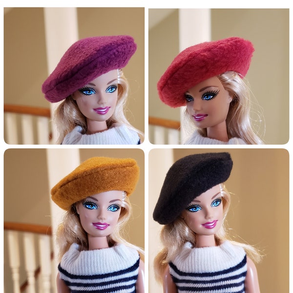 Beret for dolls(made of fleece, for 11.5inches)