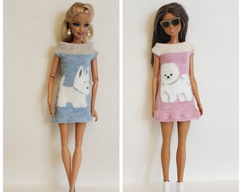 Doll dress, animal print