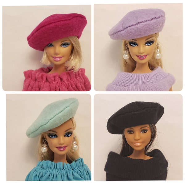 Berets for dolls(felts, fleece for 11.5inches)