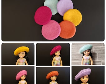 Berets, clothes for Chelsea(6 inches),felt