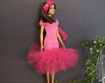 Doll dress with head band