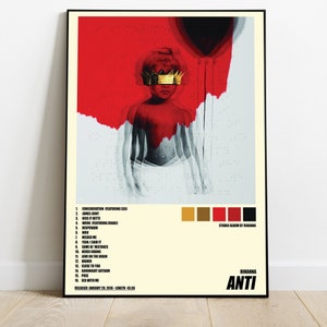 Rihanna Anti Album Cover Acrylic Painting Print Etsy