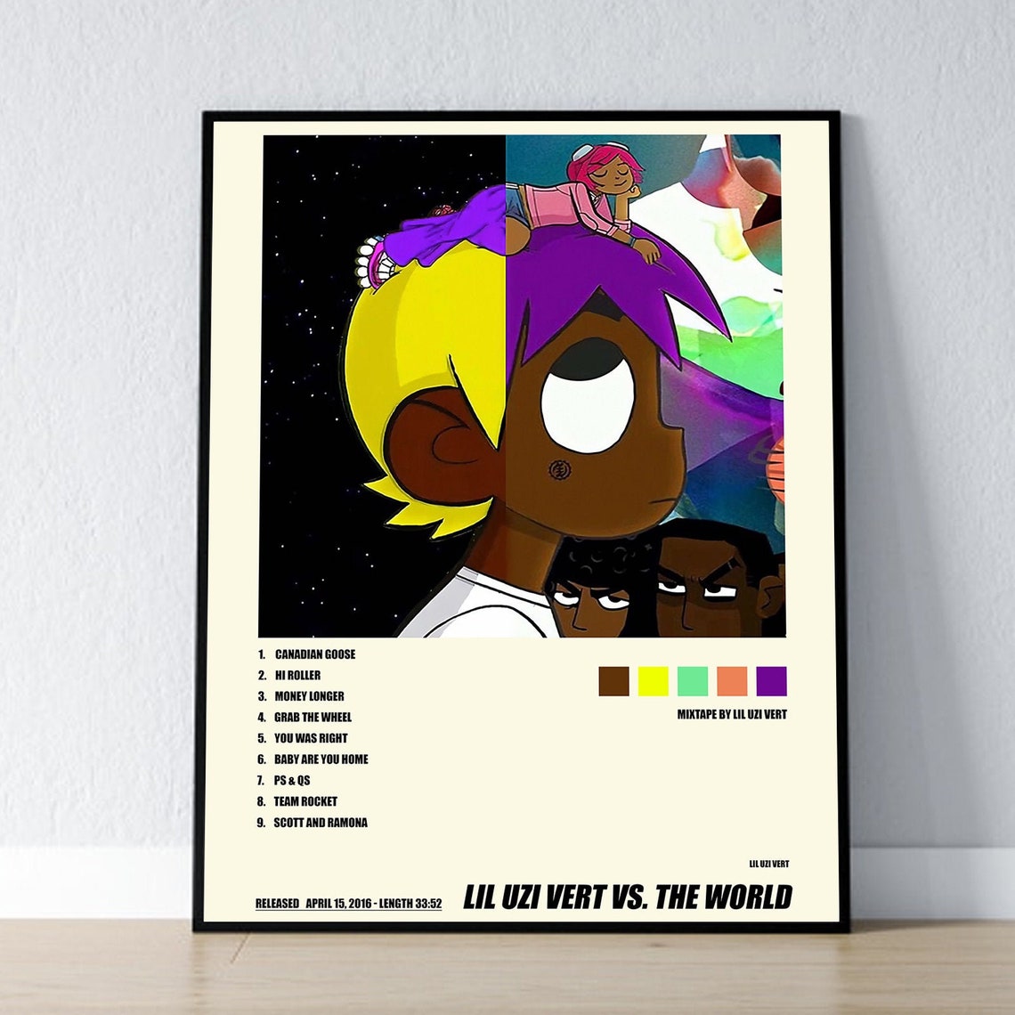 Lil Uzi Vert vs the World Poster Album Cover Poster Canvas Etsy