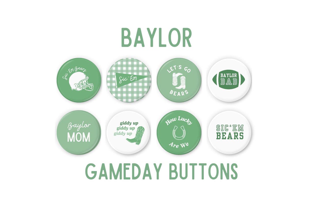 Baylor Buttons, College Football, Tailgate Buttons, Baylor Gameday ...