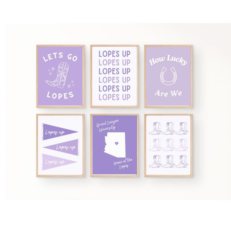 Grand Canyon University Wall Collage Pack of 6, GCU Digital Prints ...