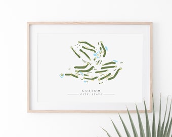 Custom Golf Course Map (Print)