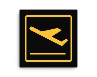 Airport Departures Arrivals Sign Canvas Wall Art