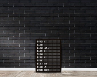 Custom Airport Departures Flight Board Canvas Wall Art - Choose your own cities - Arrivals Departures Sign